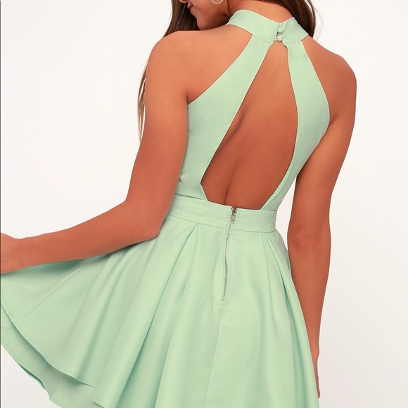 lulus green skater dress